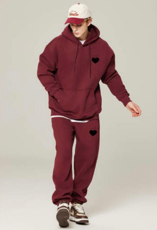 2 PIECE COTTON FLEECE SWEATSUIT